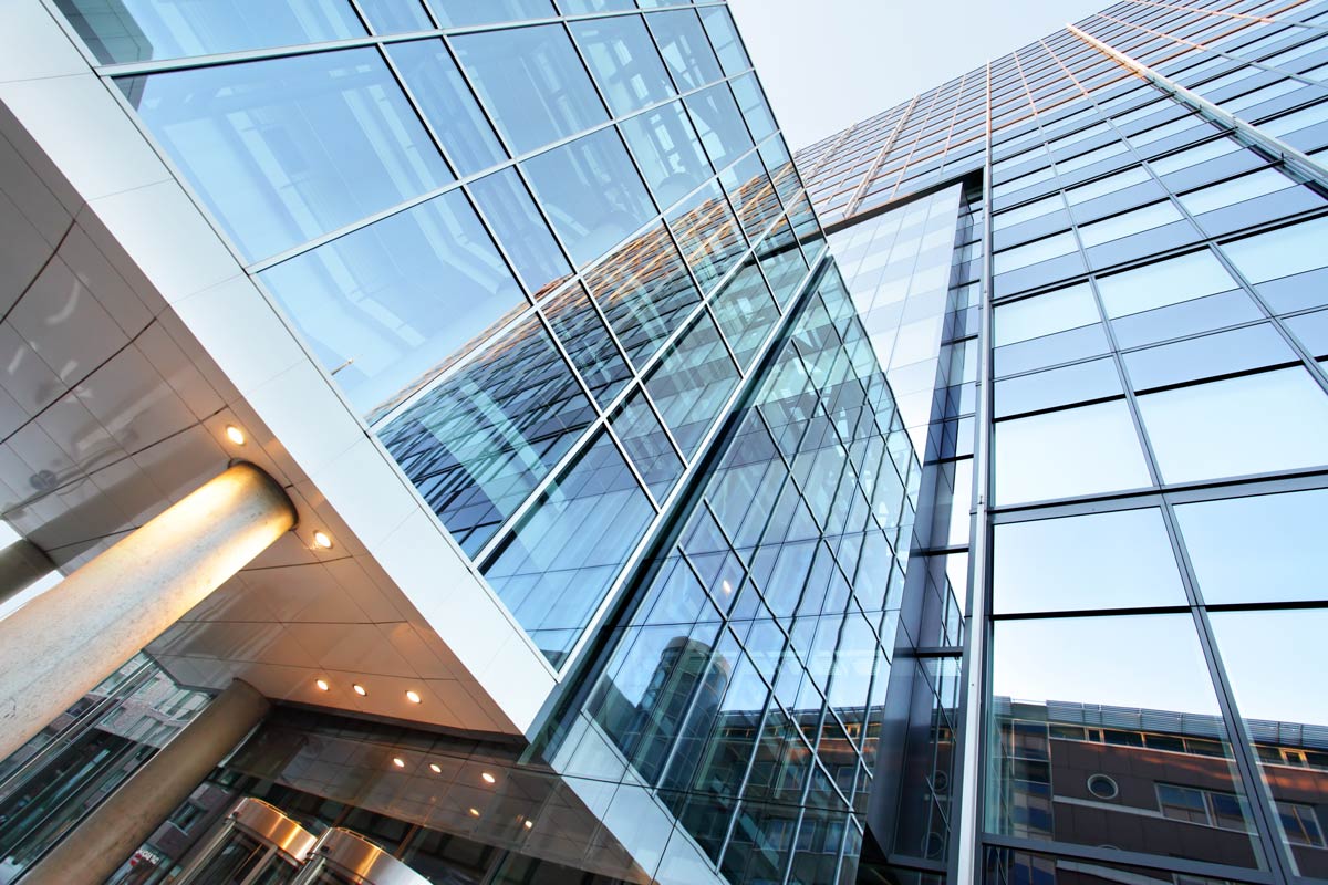 Contemporary glass facade